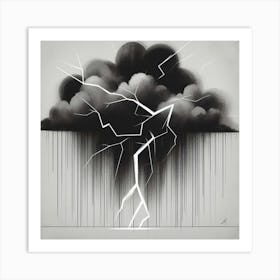 Lightning Cloud Art Print