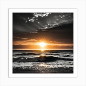 Sunset Over The Ocean 227 Art Print