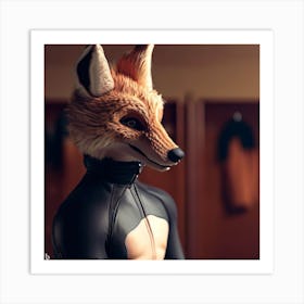 Fox Mask 3 Art Print