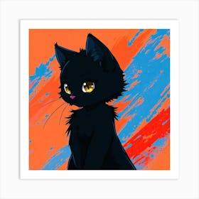 Black Cat anime Art Print