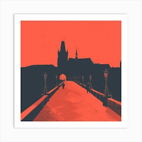 A Prague Castle Minimal Illustration 1720468325 4 Art Print