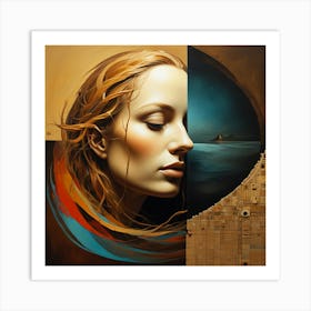 Woman'S Face Art Print