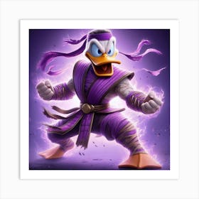 Donald Duck Ninja Warrior Art Print