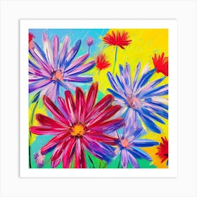 Aster Flowers 15 Art Print