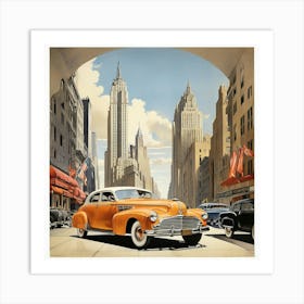 New York 2 Vintage Travel Poster Art Print 1 Art Print