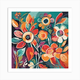 Colorful Flowers 5 Art Print