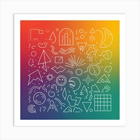 Rainbow Background Art Print