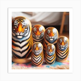 Tiger Nesting Dolls 4 Art Print