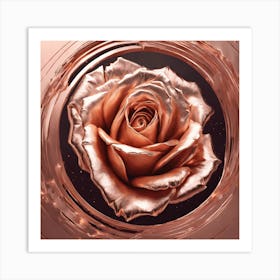 Rose In A Circle Art Print