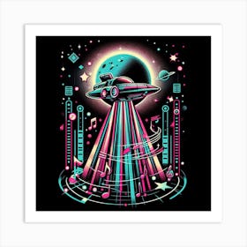 Alien Spaceship Art Print