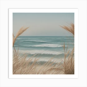 Eel Grass On The Beach Art Print