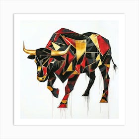 Bull Canvas Print Affiche