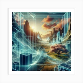 Futuristic Landscape Art Print