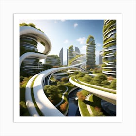 Futuristic Cityscape 172 Art Print