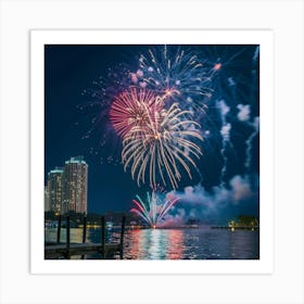 A Photo Of The Night Sky With Fireworks Fo4aalr6q0kkhbbbdqbpkw Ln4pms1ss5ihs1c7b7d79q Art Print