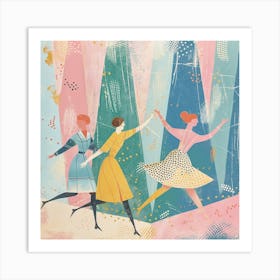 Dancing With My Friends Art Print