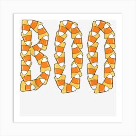 Boo Candy Corn Funny Halloween Boys Girls Men Women Art Print