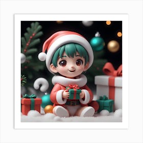 Santa Boy Art Print