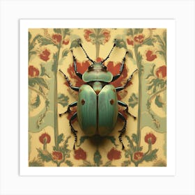 Art deco ceramic beetle Art Print