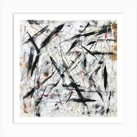 Abstract Design Featuring Hand Drawn Arrows And Markings Chaotic Arrangement Emphasis On Direction (2) Art Print