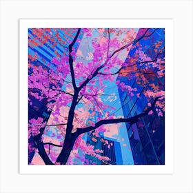 Cherry Blossoms In The Sky Art Print