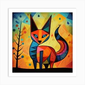 Fox Painting Art Print