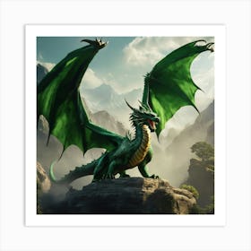 Green Dragon 1 Art Print