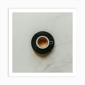 Coffee Cup On A White Surface 1 Art Print