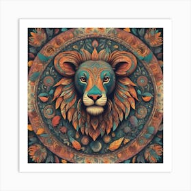 Lion Head 2 Art Print