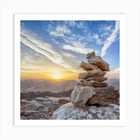 Sunrise In The Desert Art Print