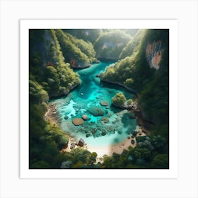 Aerial View Of A Tropical Paradise Art Print