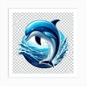 Dolphin Png Clipart Art Print