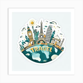 Travel Sticker Art Print