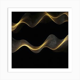 Golden Waves Art Print