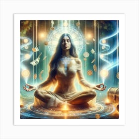 Meditating Woman Art Print