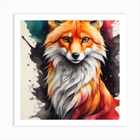 Fox Painting Art Print