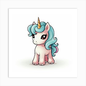 Cute Unicorn 686 Art Print