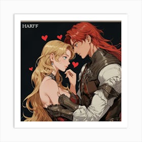 Harf And Love Art Print