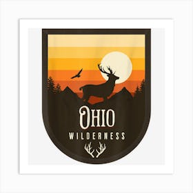 Ohio Wilderness Deer Mountain Sunset Bird Art Print