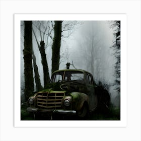 Old Truck In The Woods 1 Art Print