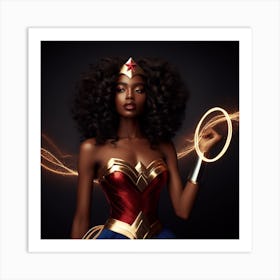 EBONY SUPERWOMAN Art Print