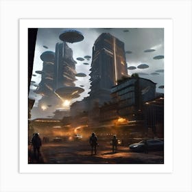 Futuristic City 2 Art Print