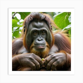 Orangutan In The Forest Art Print