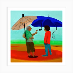 Umbrellas 5 Art Print