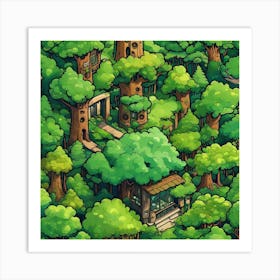 Artistic Thick Greenary Art Print