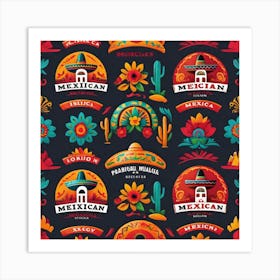 Mexican Pattern 28 Art Print