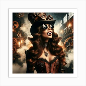 Steampunk Vampire Art Print