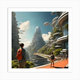 Futuristic Cityscape 215 Art Print