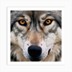 Portrait Of A Wolf Art Print