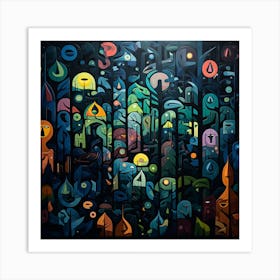 'The Forest At Night' Art Print